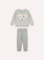 Conjunto Tricot Blusa Cahorro Calça Xadrez For Boys