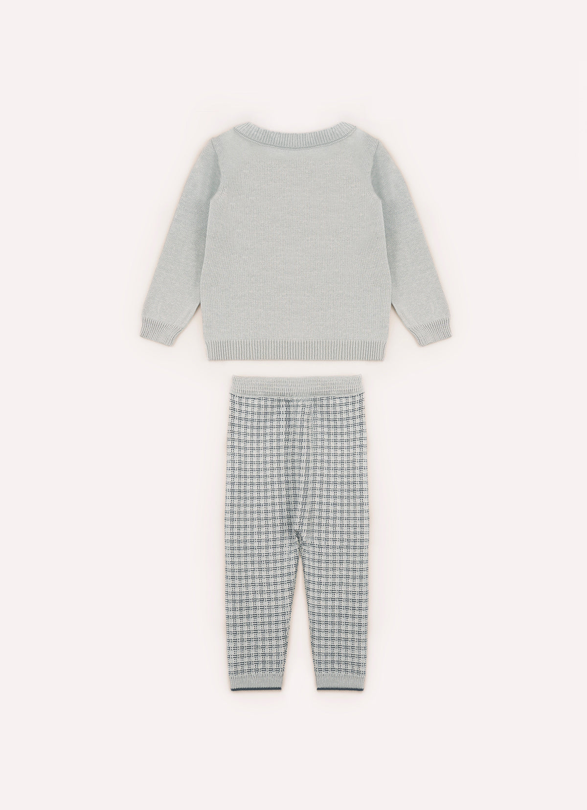 Conjunto Tricot Blusa Cahorro Calça Xadrez For Boys