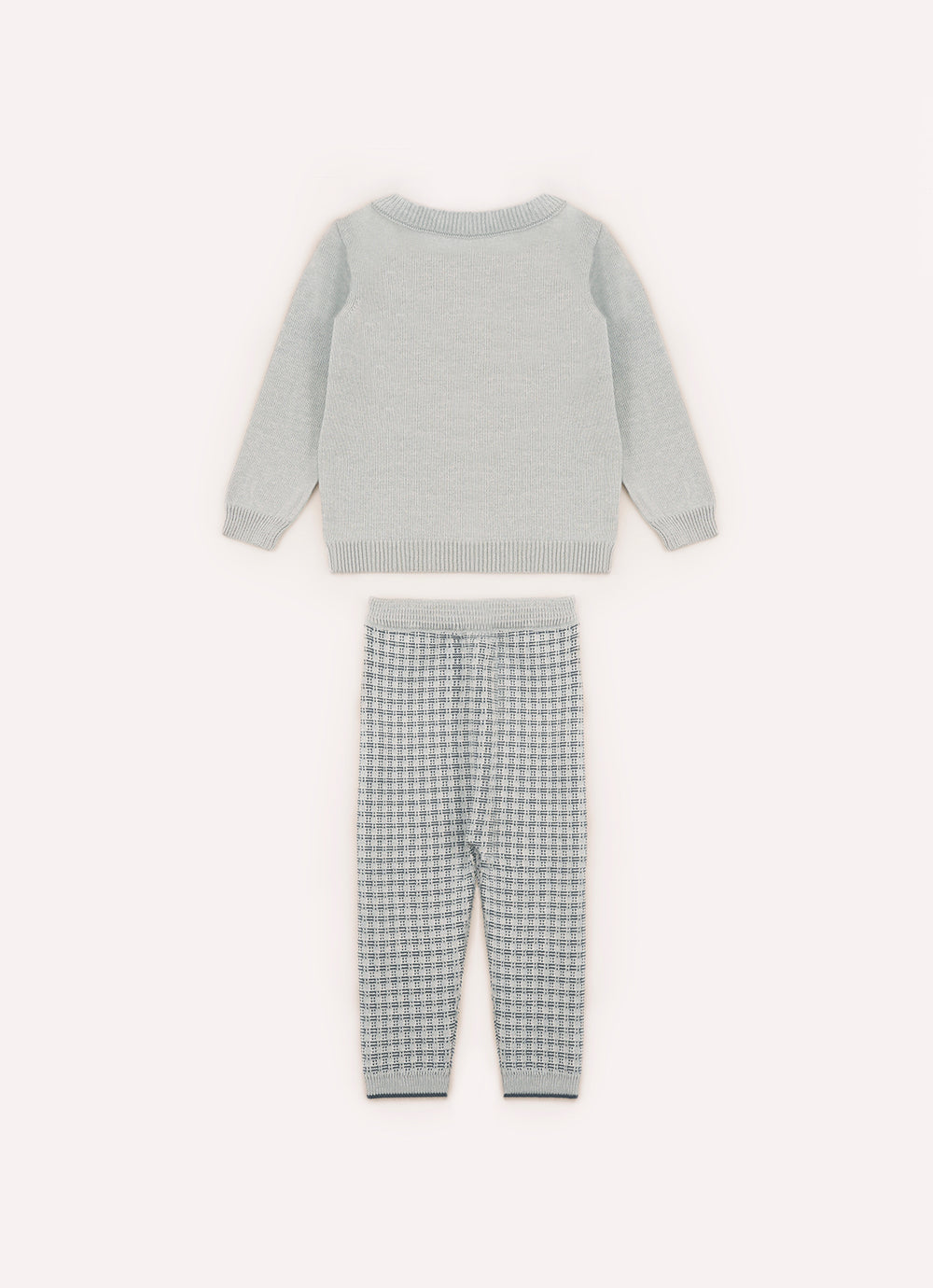 Conjunto Tricot Blusa Cahorro Calça Xadrez For Boys