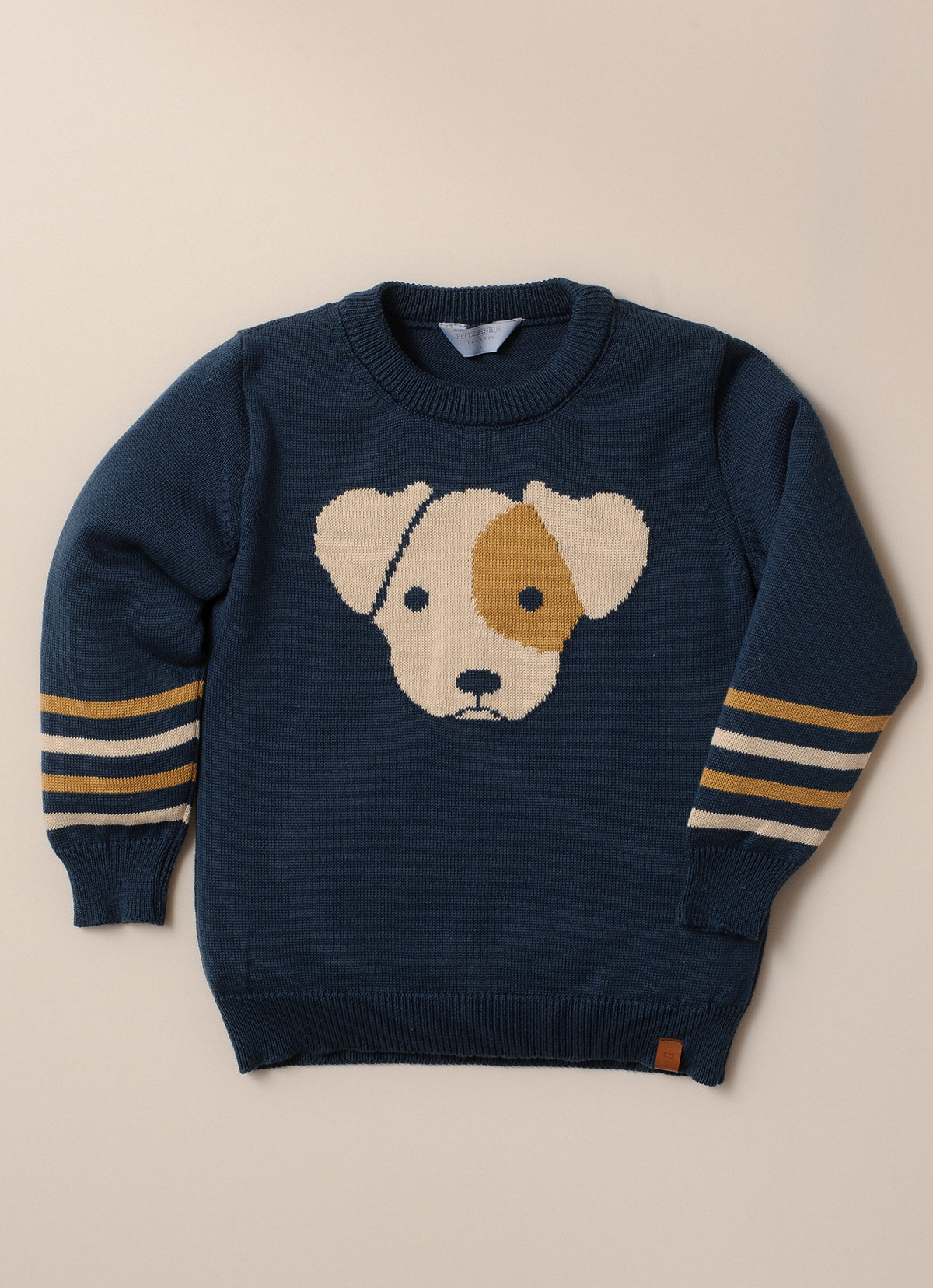 Blusa Tricot Cachorrinho Detalhe Listra For Boys