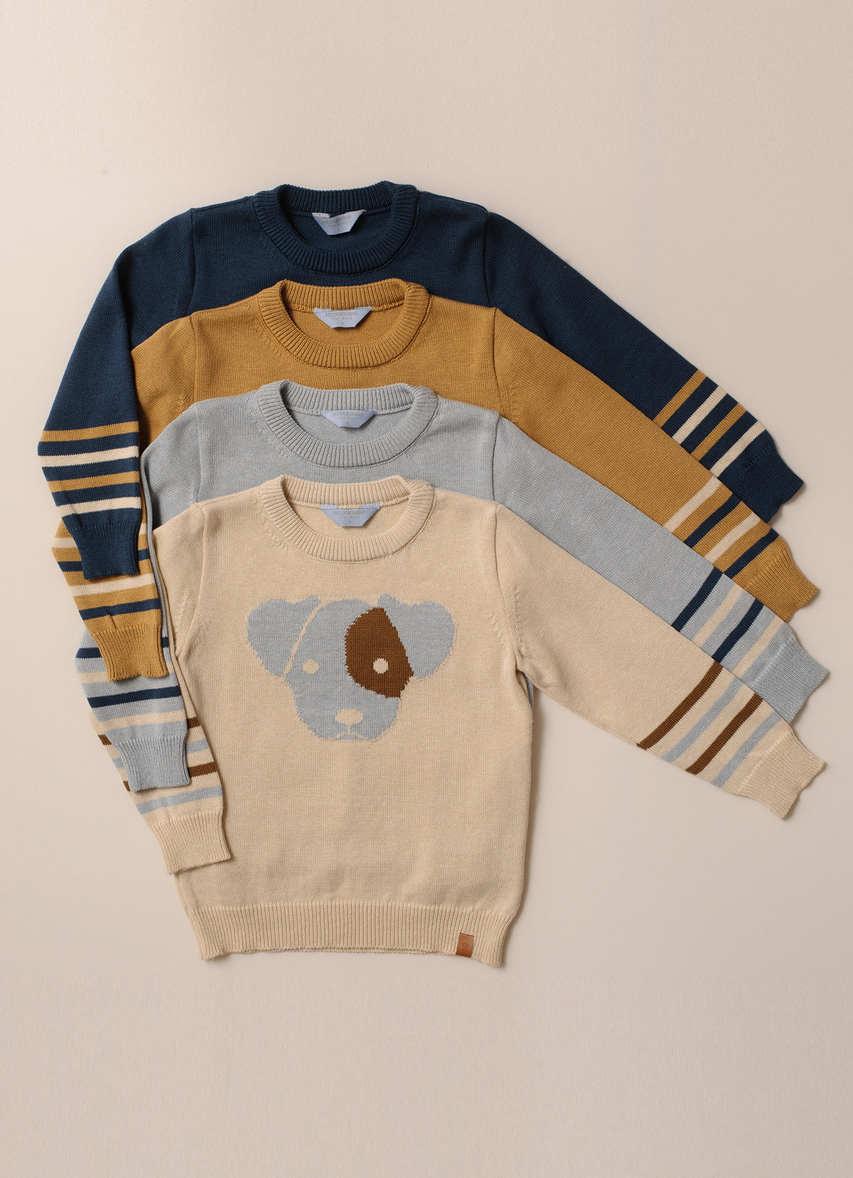 Blusa Tricot Cachorrinho Detalhe Listra For Boys