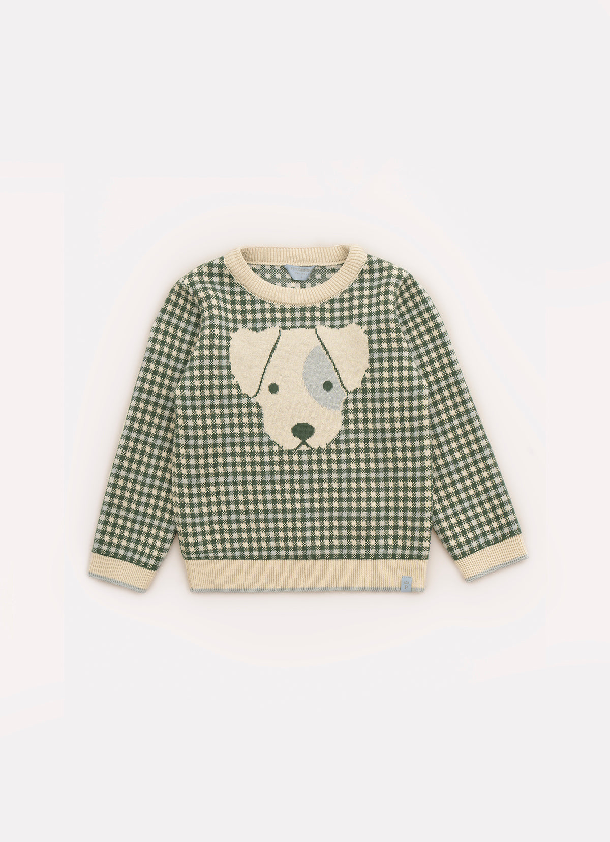 Blusa Tricot Xadrez Jacquard Cachorro For Boys