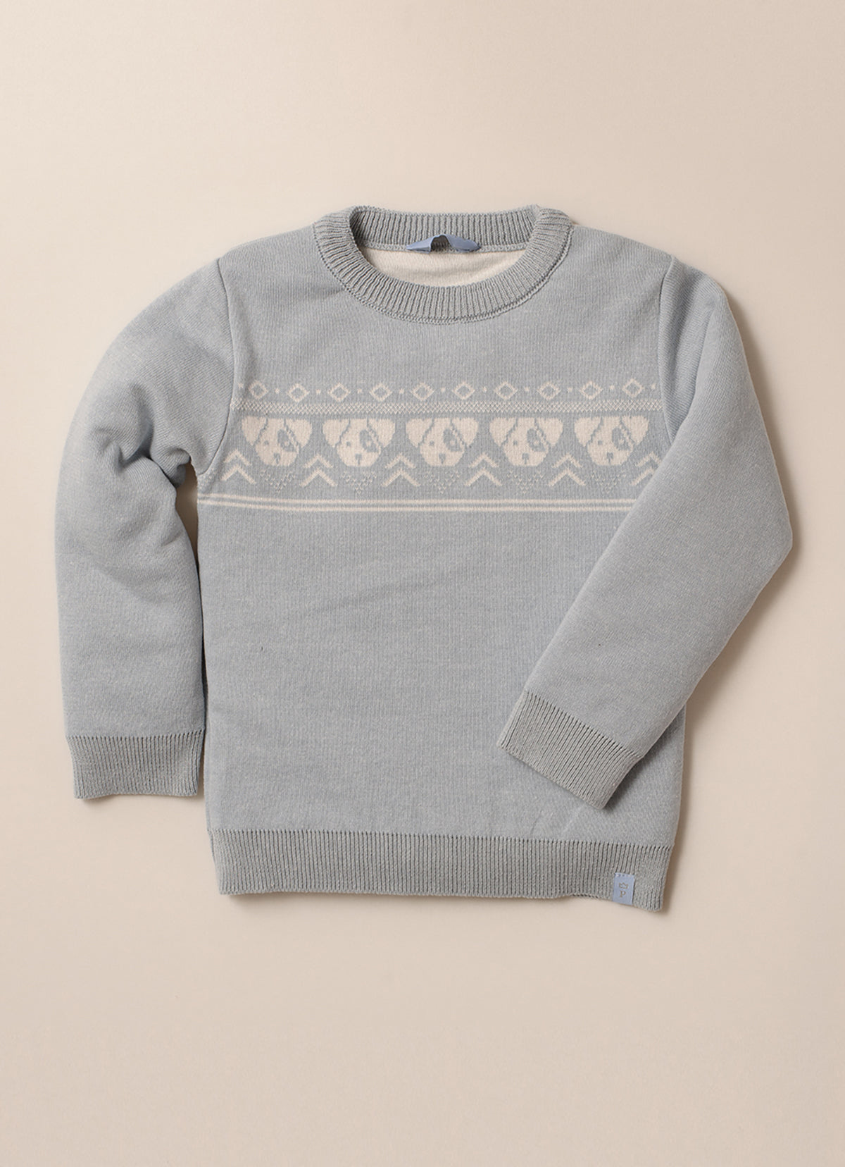 Blusa Tricot Jacquard Listra Cachorros For Boys