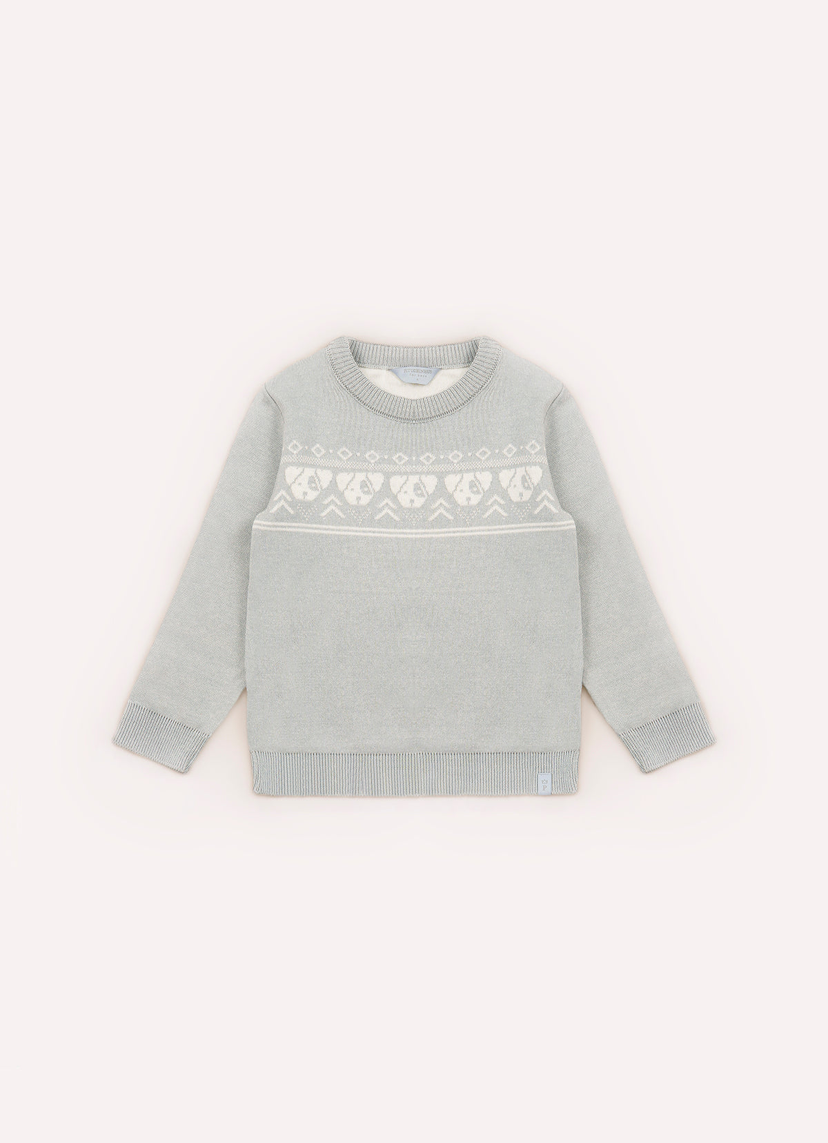 Blusa Tricot Jacquard Listra Cachorros For Boys