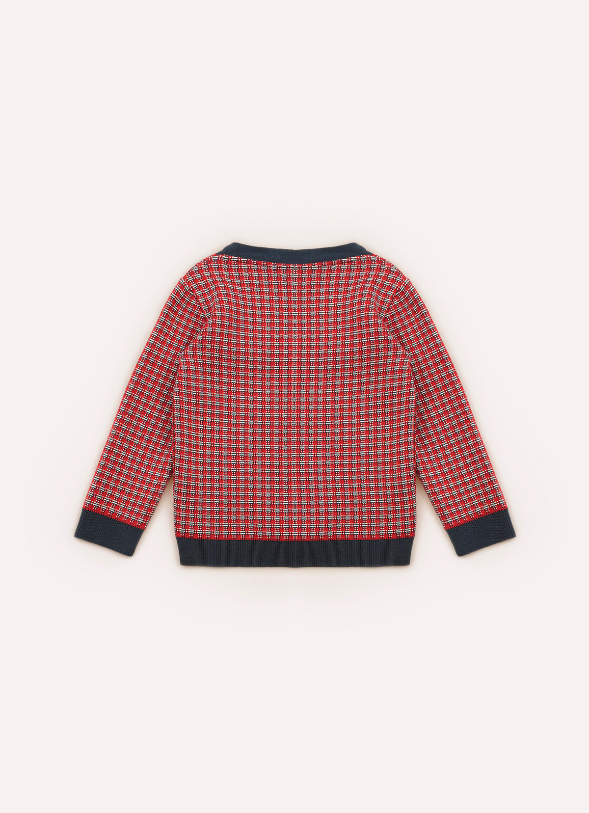 Cardigan Tricot Mini Xadrez For Boys