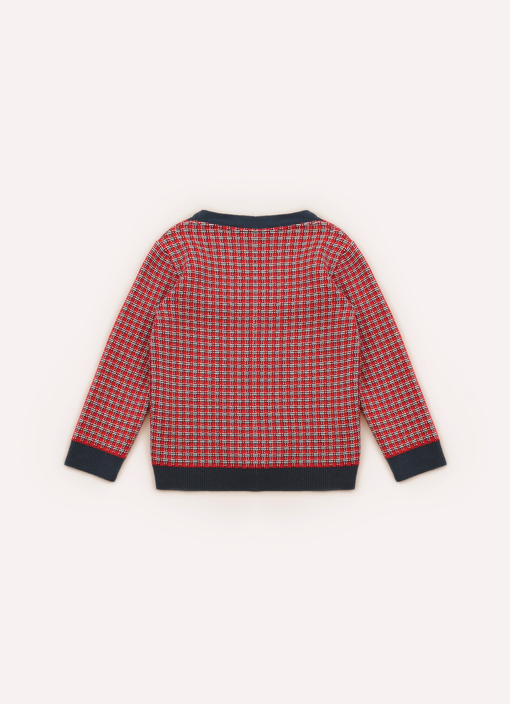 Cardigan Tricot Mini Xadrez For Boys