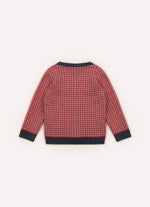 Cardigan Tricot Mini Xadrez For Boys