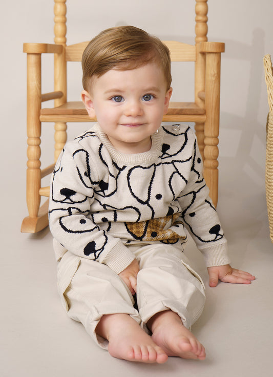 Blusa Tricot Multi Cachorros For Boys Blusa Tricot Multi Cachorros For Boys
