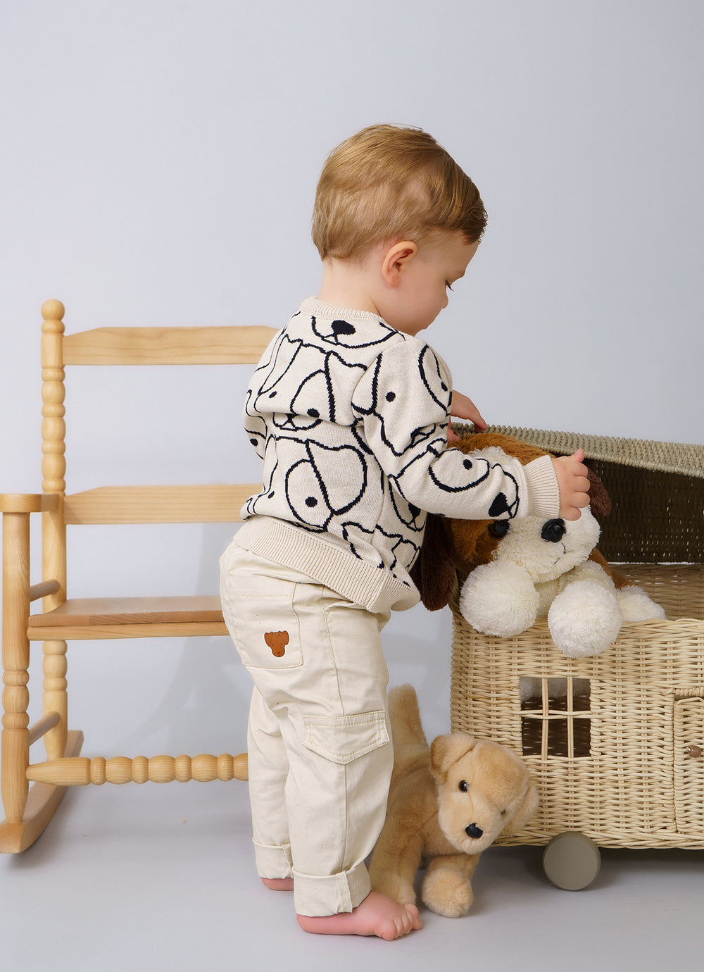 Blusa Tricot Multi Cachorros For Boys