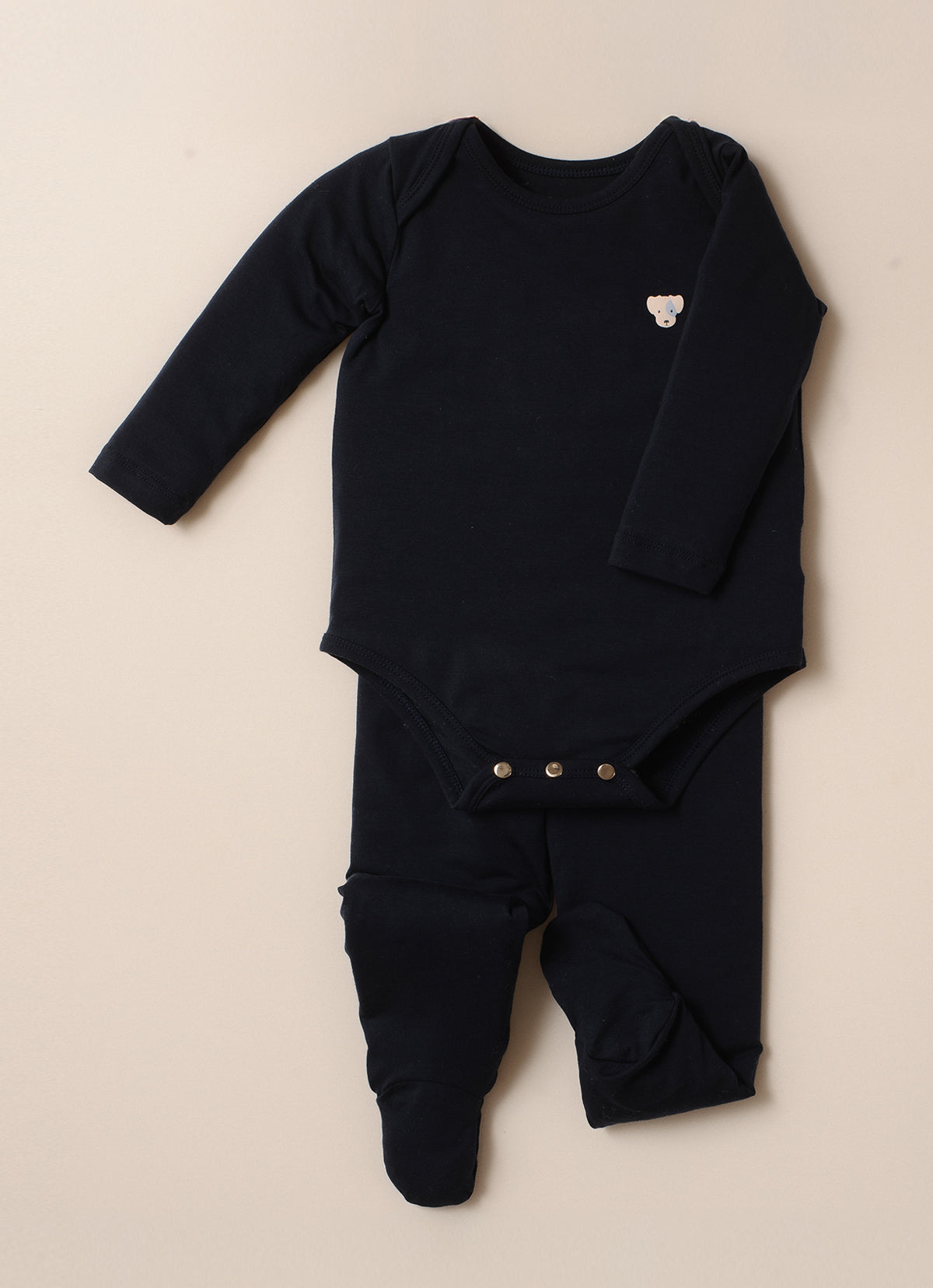 Conjunto Body e Calça Com Pé Cotton Pima For Boys