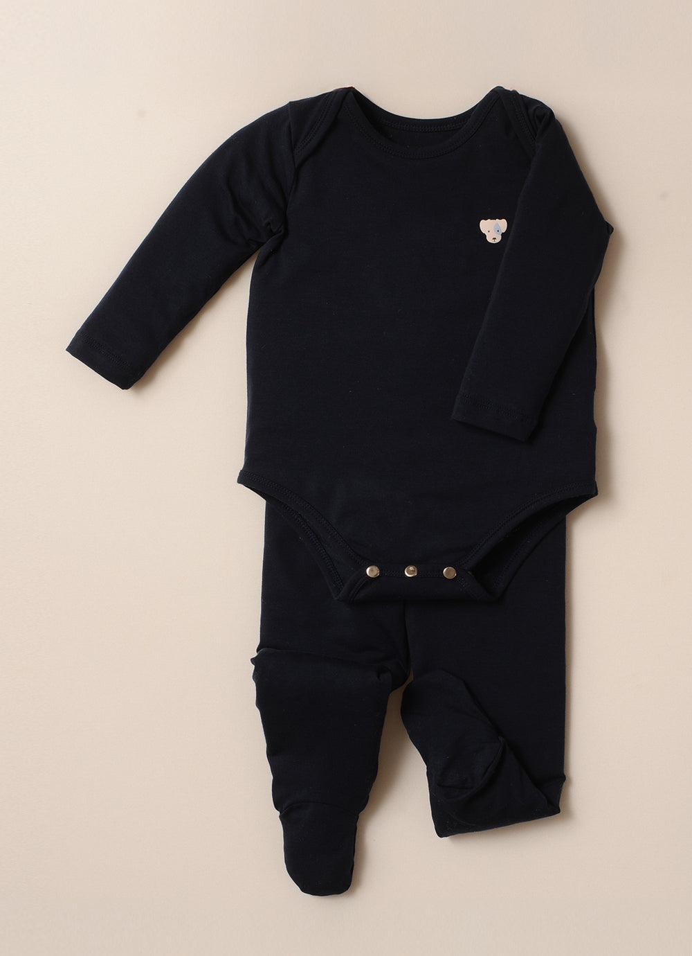 Conjunto Body e Calça Com Pé Cotton Pima For Boys