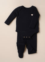 Conjunto Body e Calça Com Pé Cotton Pima For Boys