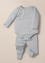 Conjunto Body e Calça Com Pé Cotton Pima For Boys