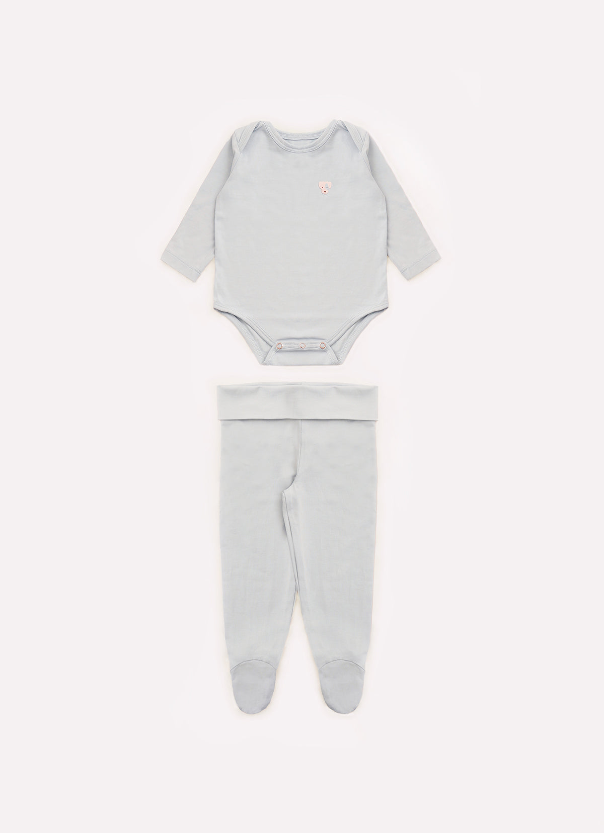 Conjunto Body e Calça Com Pé Cotton Pima For Boys