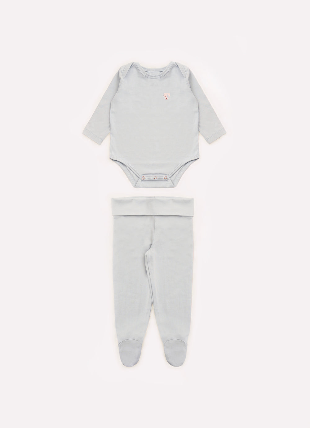 Conjunto Body e Calça Com Pé Cotton Pima For Boys