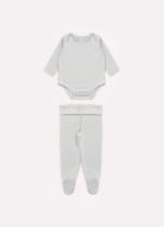 Conjunto Body e Calça Com Pé Cotton Pima For Boys