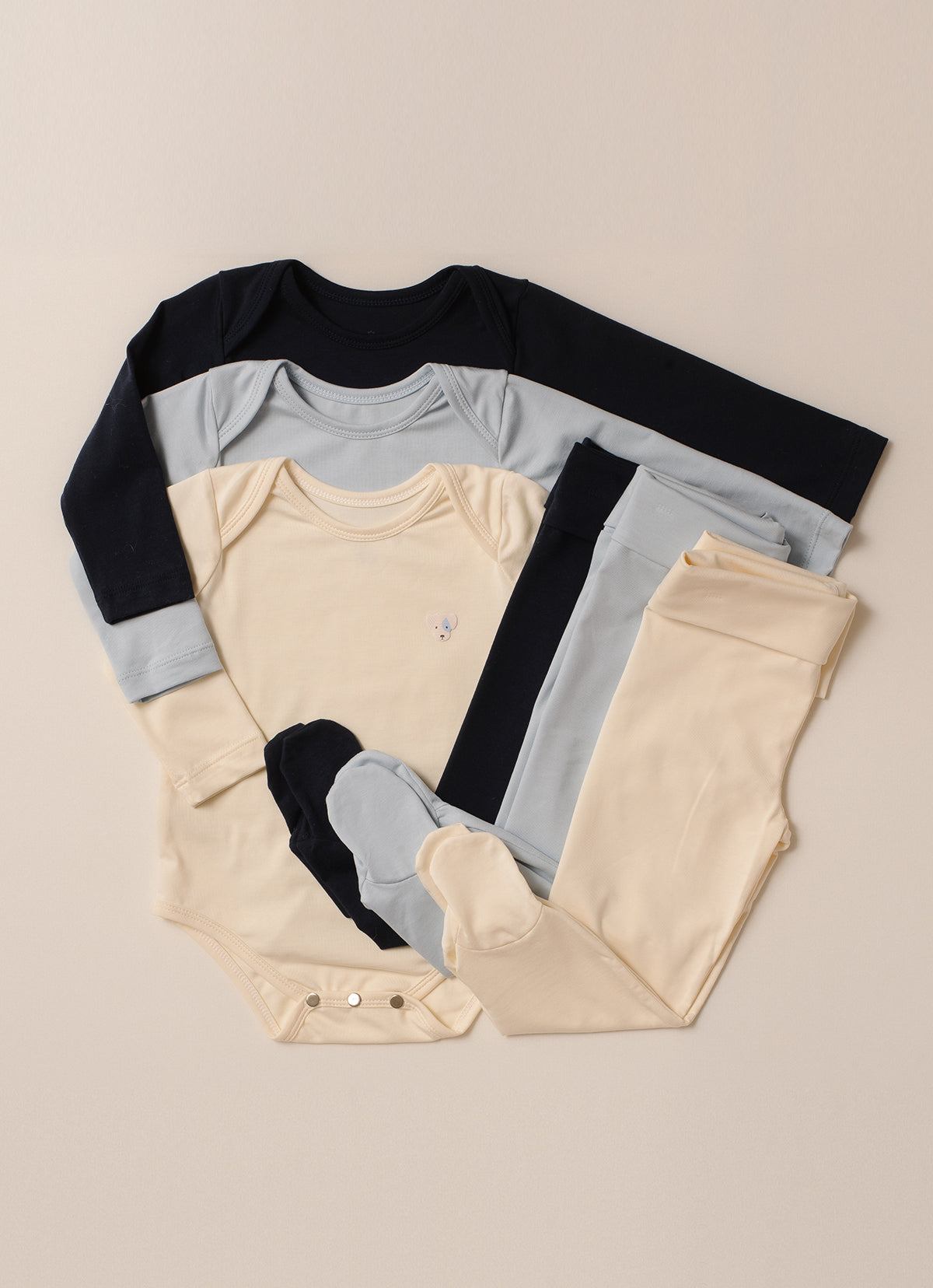 Conjunto Body e Calça Com Pé Cotton Pima For Boys