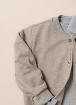 Casaco Bomber Moletom Botões For Boys