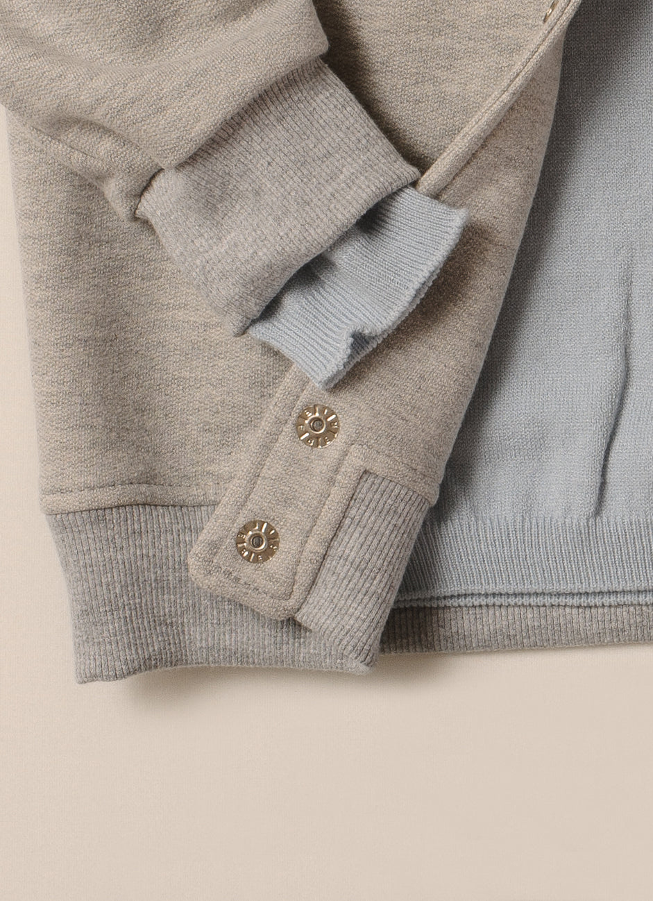 Casaco Bomber Moletom Botões For Boys