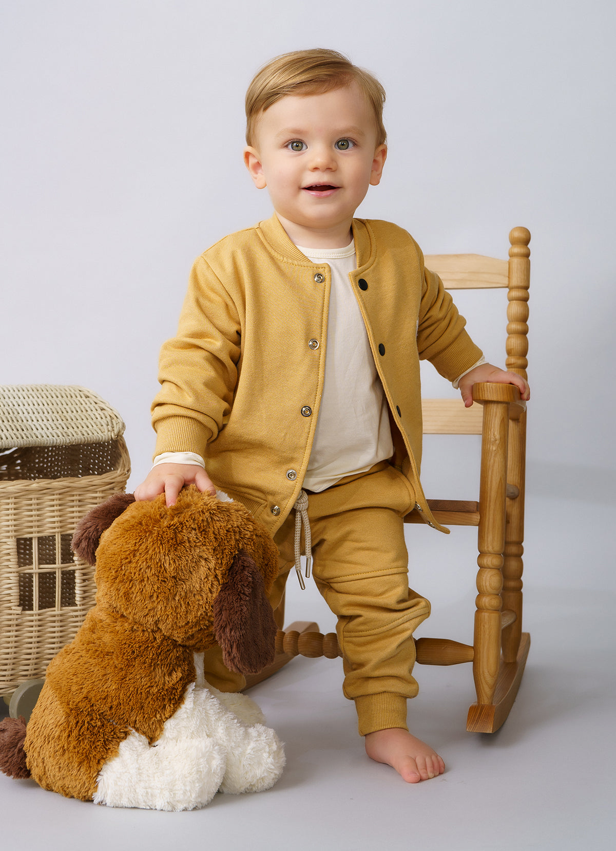 Casaco Bomber Moletom Botões For Boys