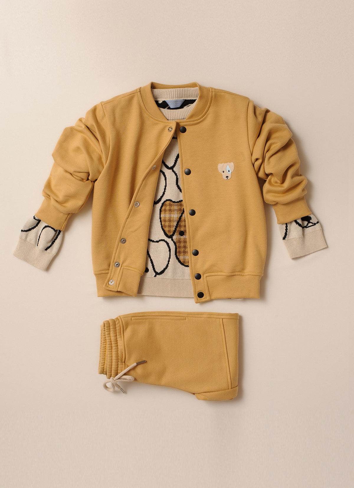 Casaco Bomber Moletom Botões For Boys