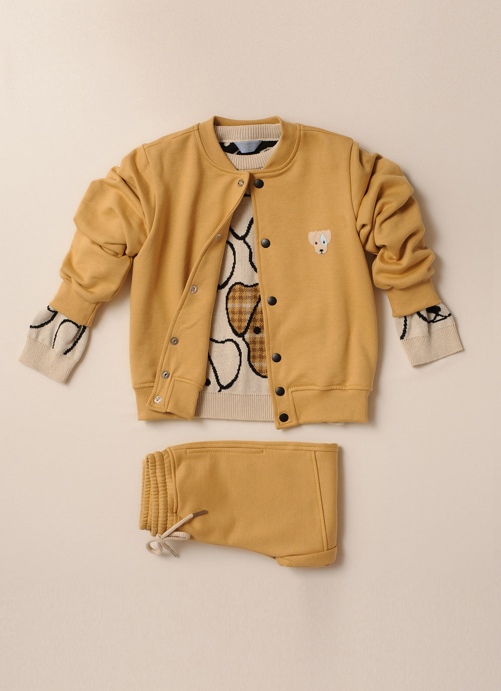 Casaco Bomber Moletom Botões For Boys