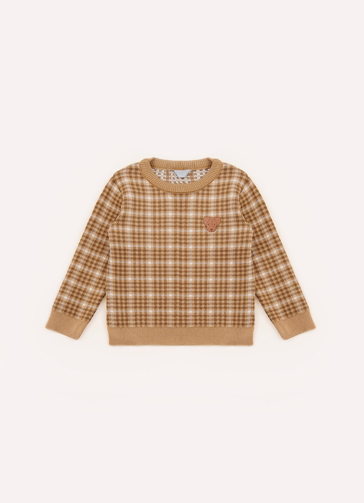 Blusa Tricot Xadrez Patche Couro For Boys