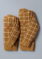 Blusa Tricot Xadrez Patche Couro For Boys