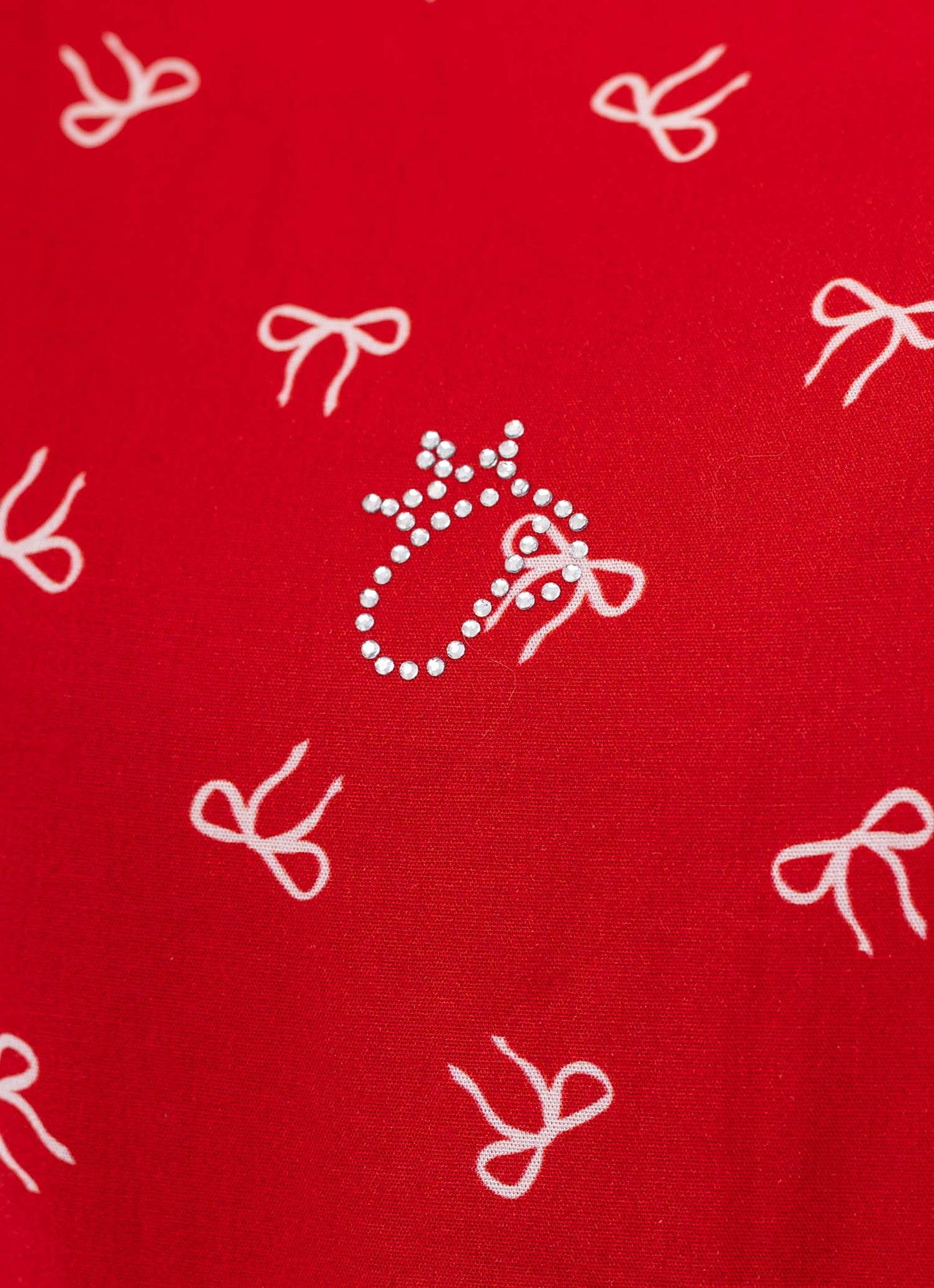 Vestido Algodão Lacinhos com Cinto Natal