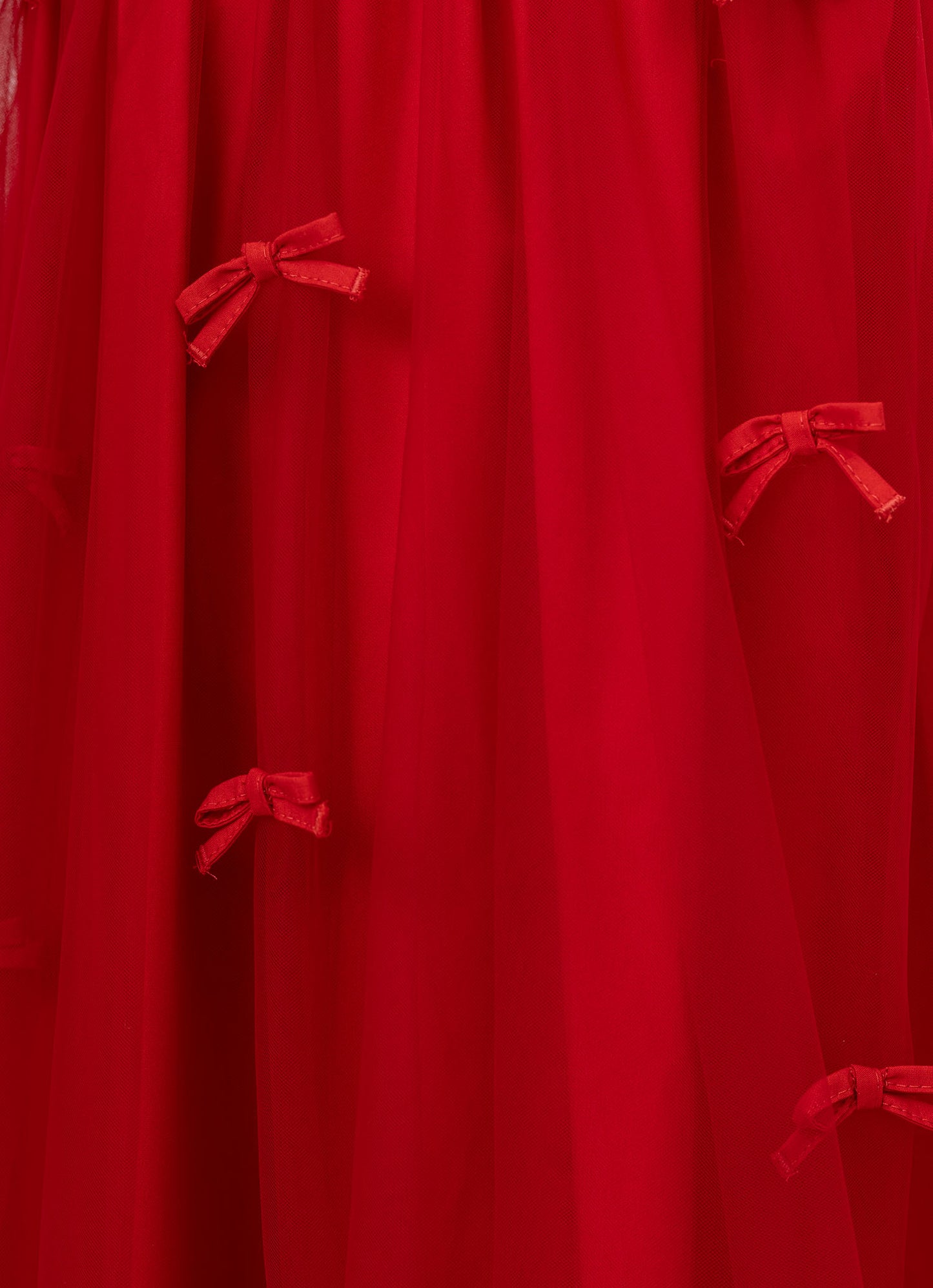 Vestido Tule Mini Lacinhos Natal