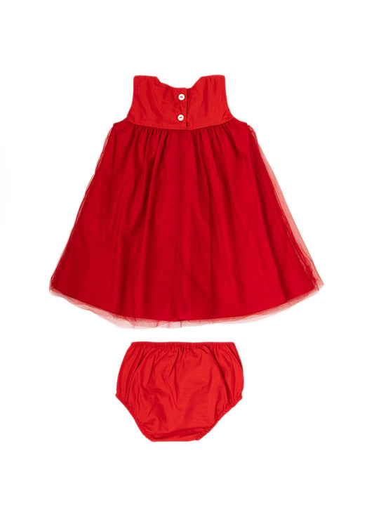 Vestido Tule Mini Lacinhos Pmini Natal Vestido Tule Mini Lacinhos Pmini Natal