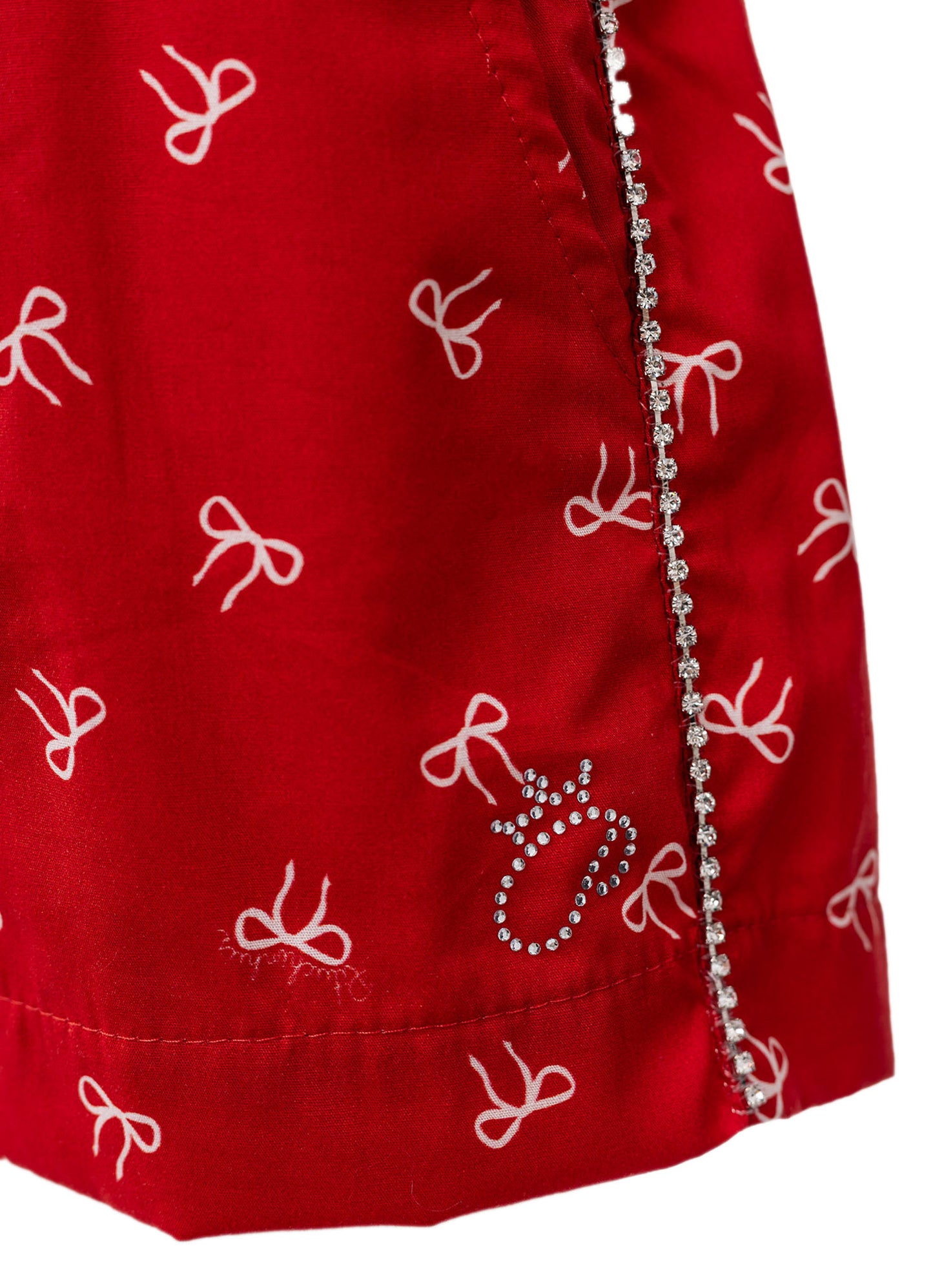 Conjunto Regata Ribana Cristal e Short Algodão Lacinhos Natal