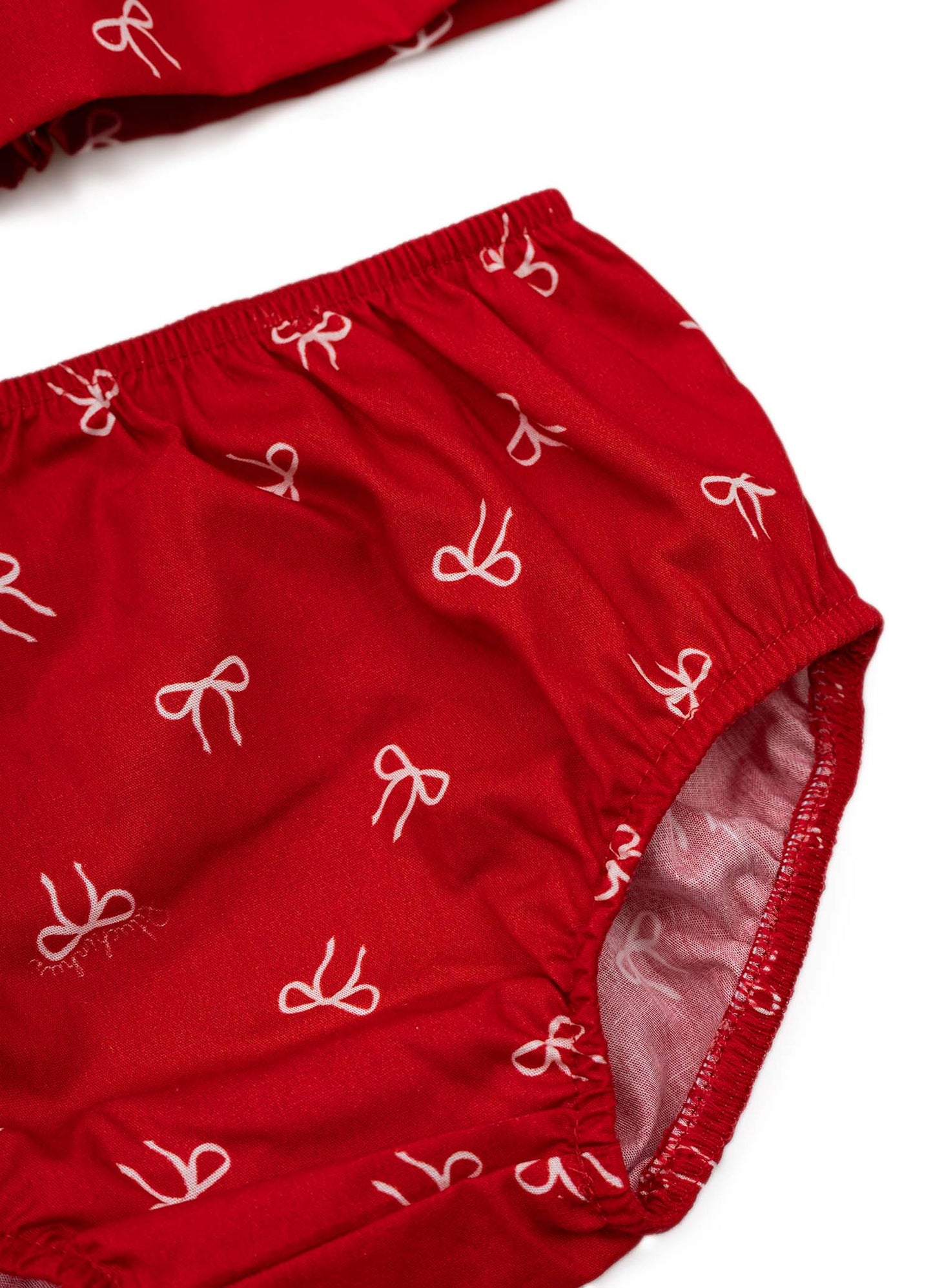 Vestido Algodão Lacinhos Pmini Natal