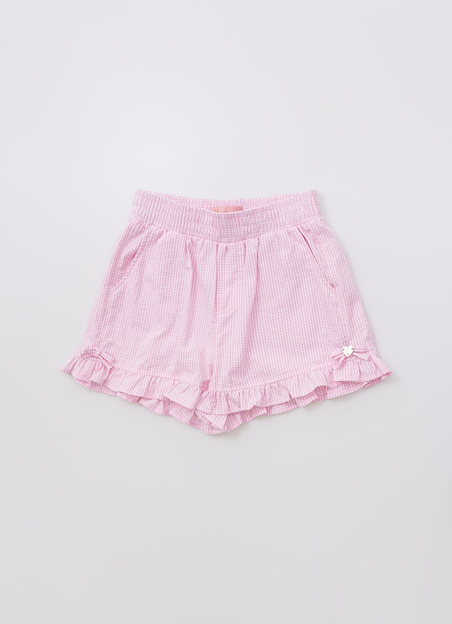 Conjunto Cropped e Short Tricoline Xadrez