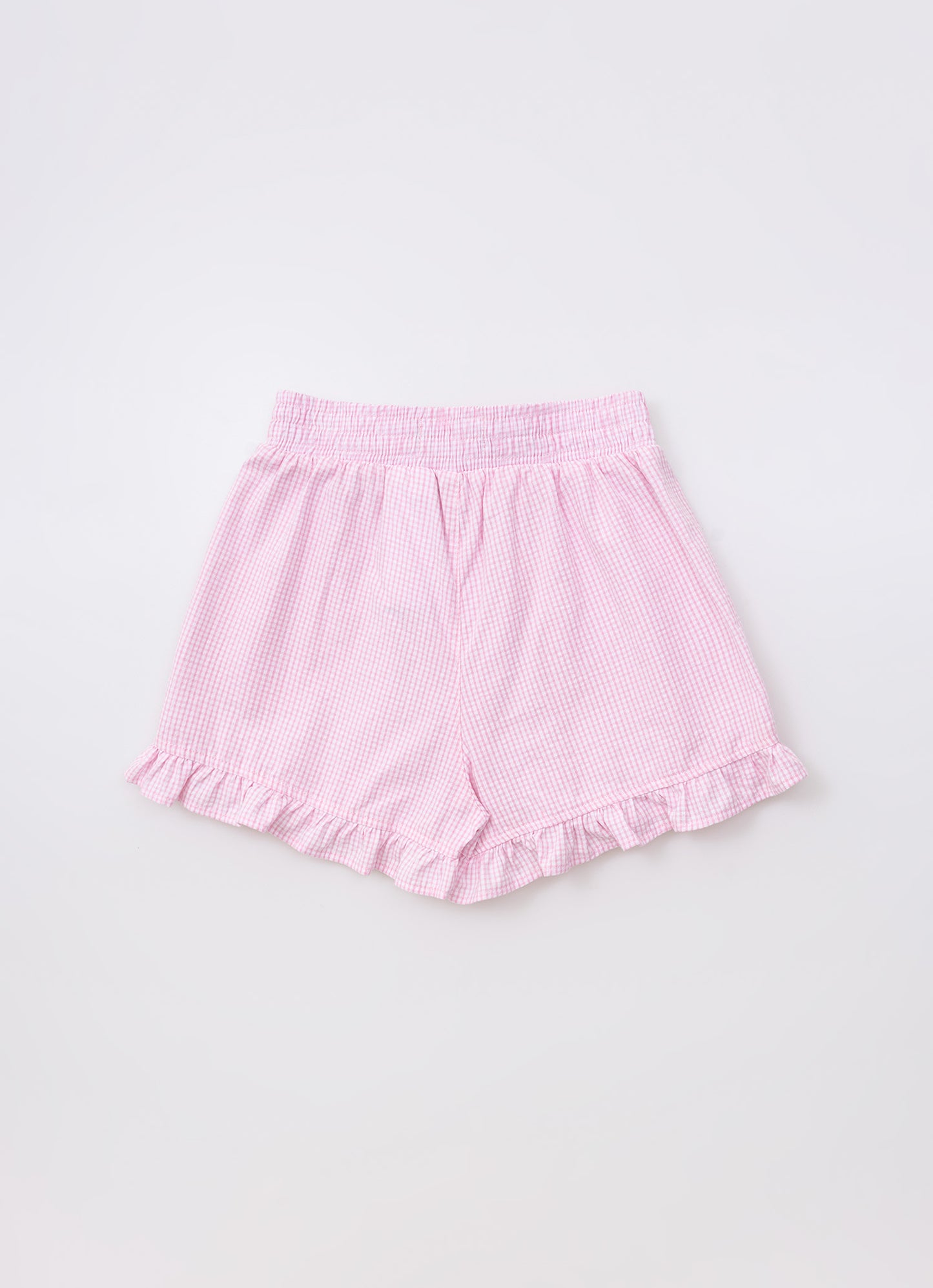 Conjunto Cropped e Short Tricoline Xadrez