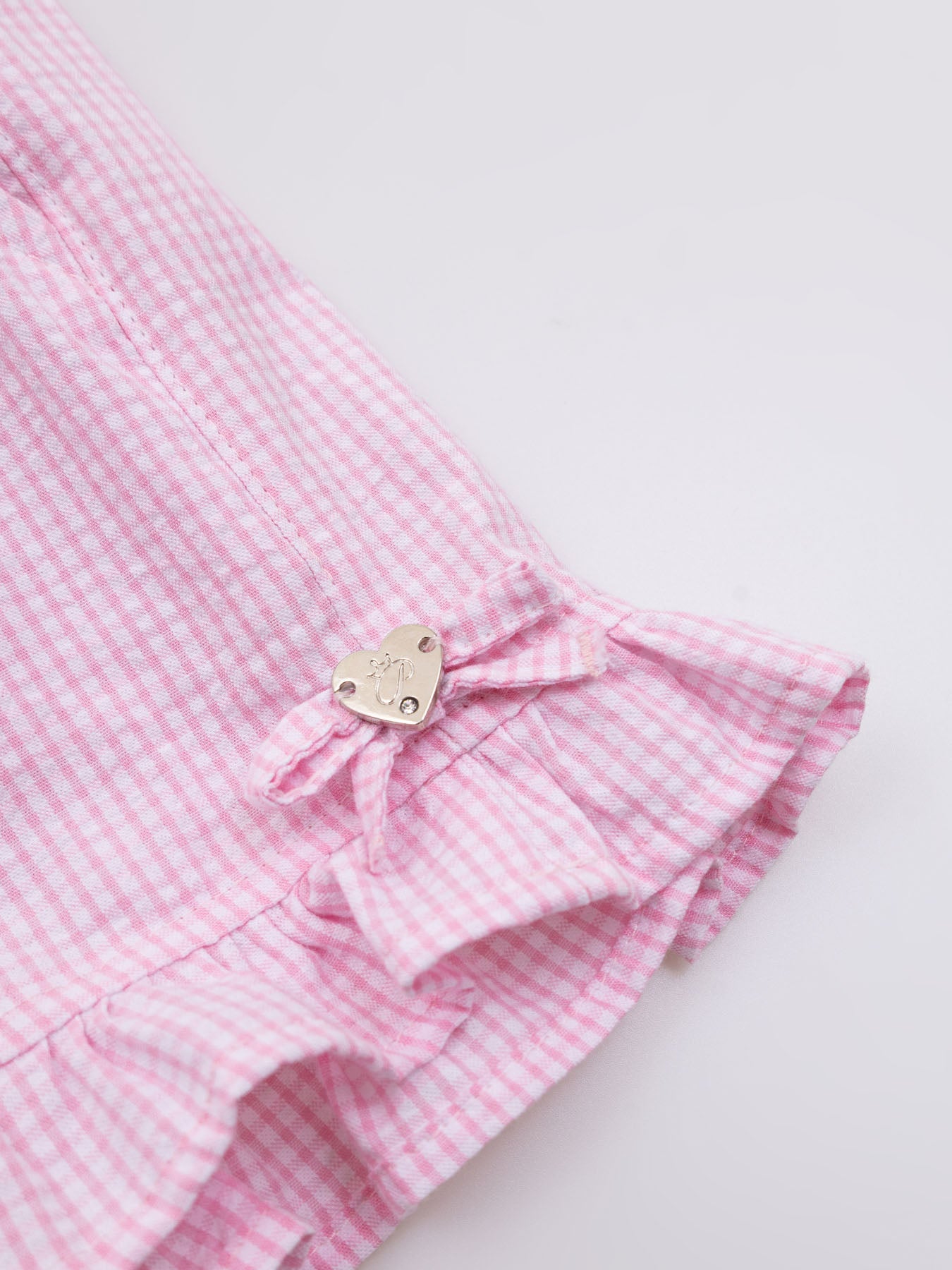 Conjunto Cropped e Short Tricoline Xadrez
