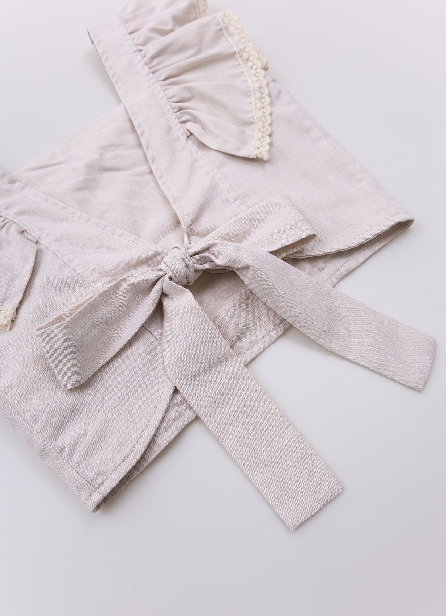 Blusa Cropped Algodão Manga Babado