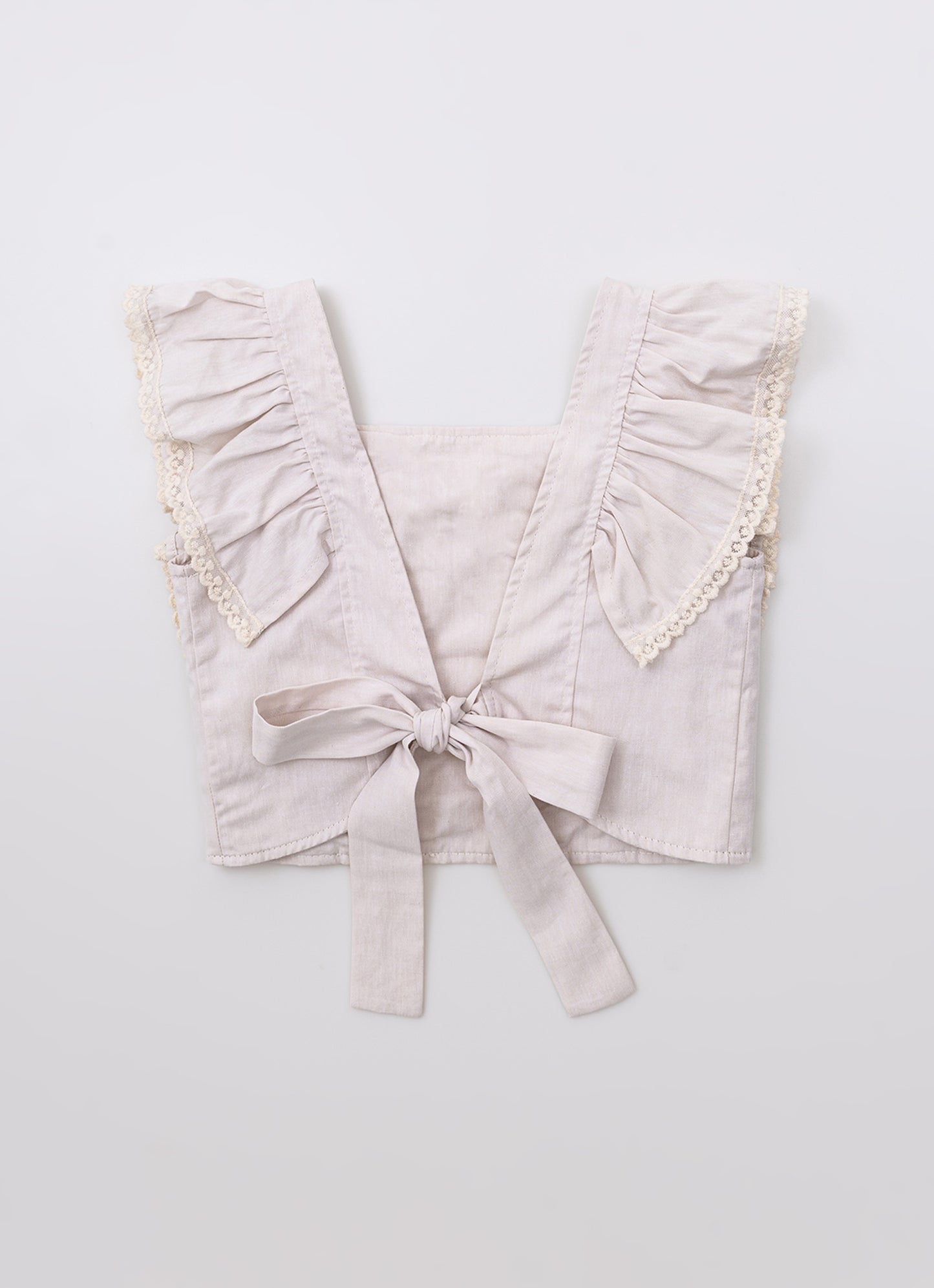 Blusa Cropped Algodão Manga Babado