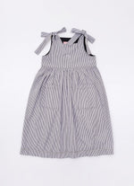 Vestido Tricoline Listradinho Bolsos