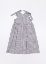 Vestido Tricoline Listradinho Bolsos