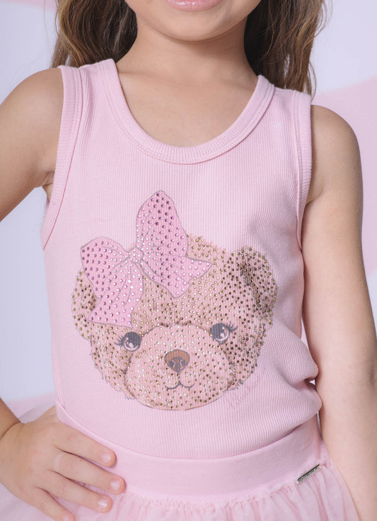 Regata Ribana Rosto Ursinha Cristais Regata Ribana Rosto Ursinha Cristais