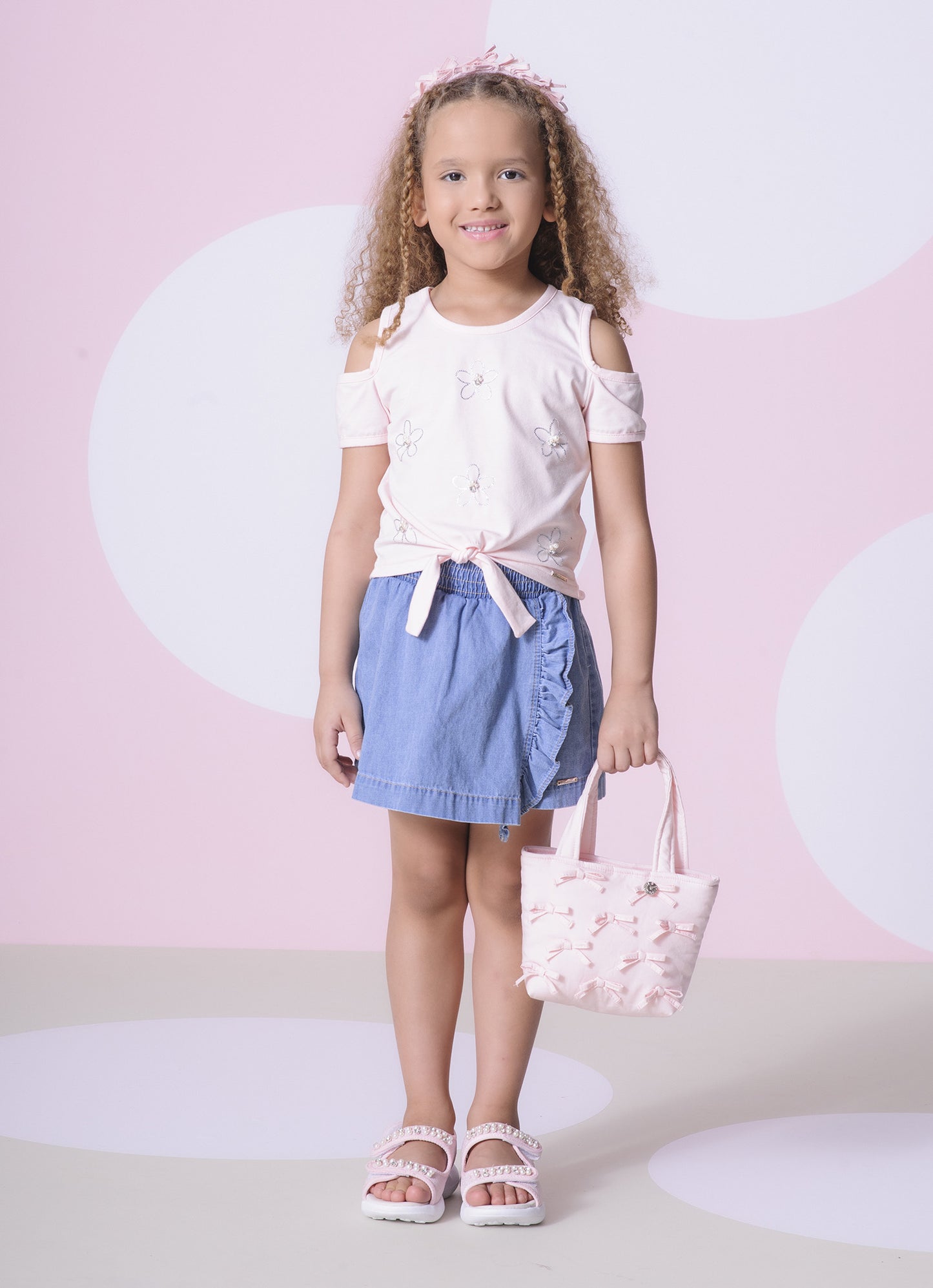 Blusa Cotton Flores Cristal Bordados