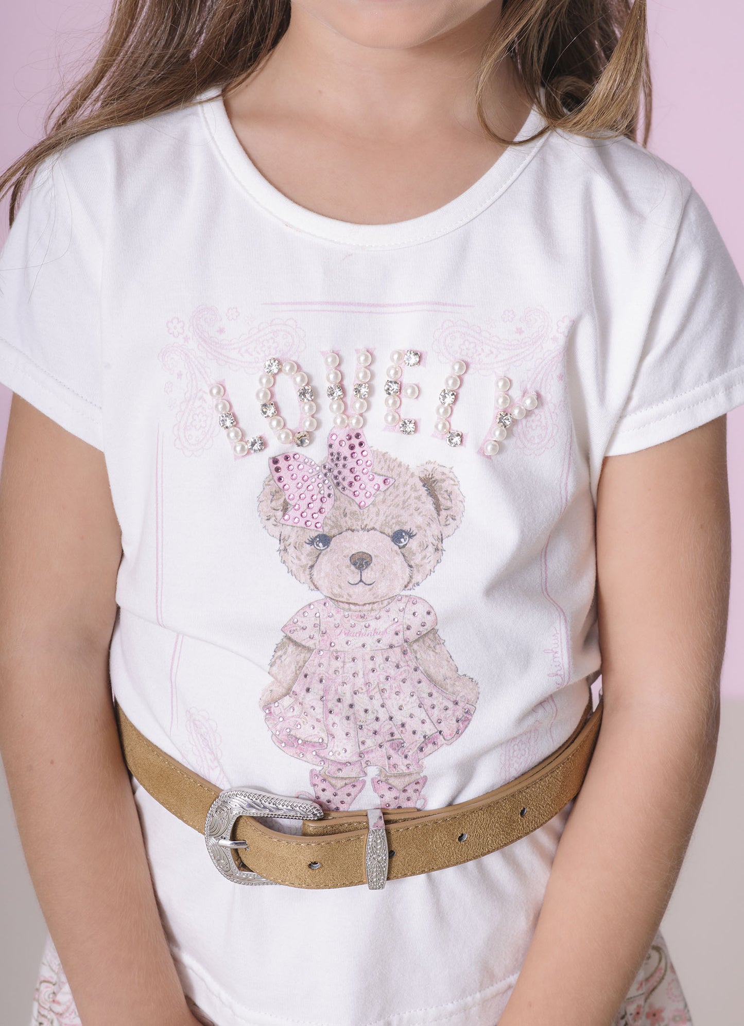 Blusa Cotton Ursinha Bordados