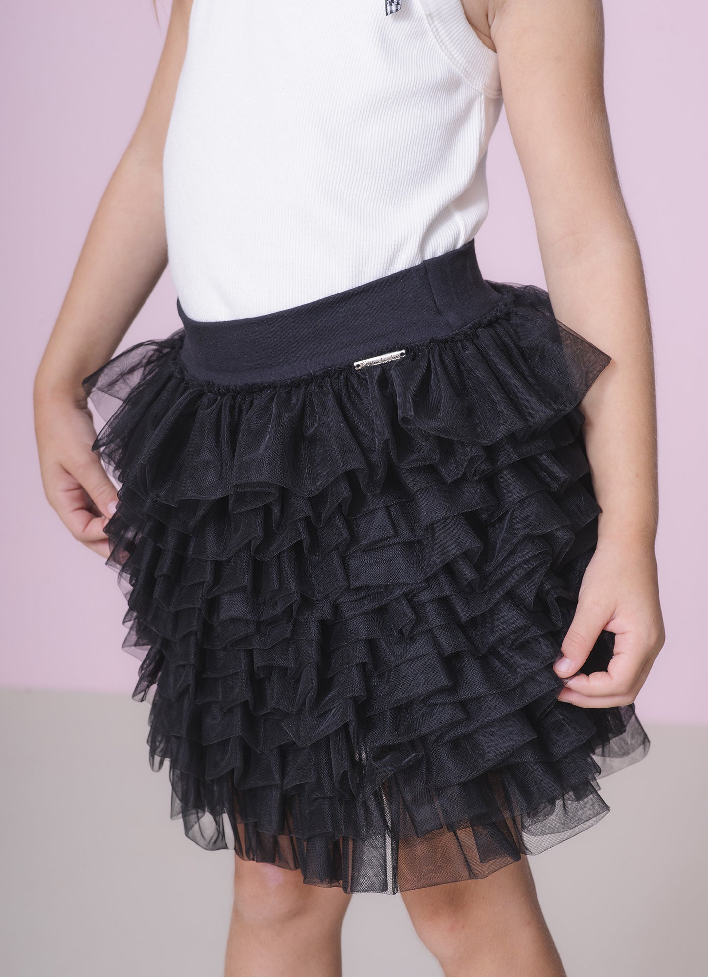 Saia Short Camadas Frufru Tule