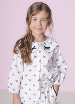 Camisa Algodão Estampada Mini Laçinhos
