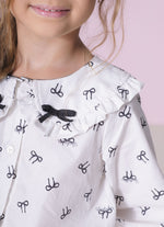 Camisa Algodão Estampada Mini Laçinhos