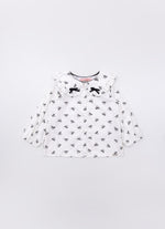 Camisa Algodão Estampada Mini Laçinhos