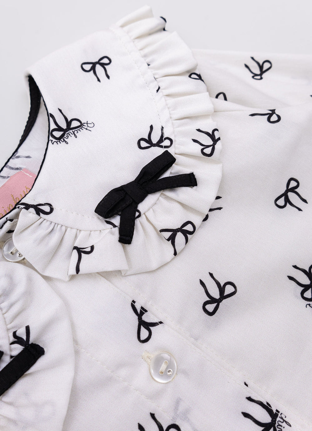Camisa Algodão Estampada Mini Laçinhos