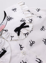 Camisa Algodão Estampada Mini Laçinhos