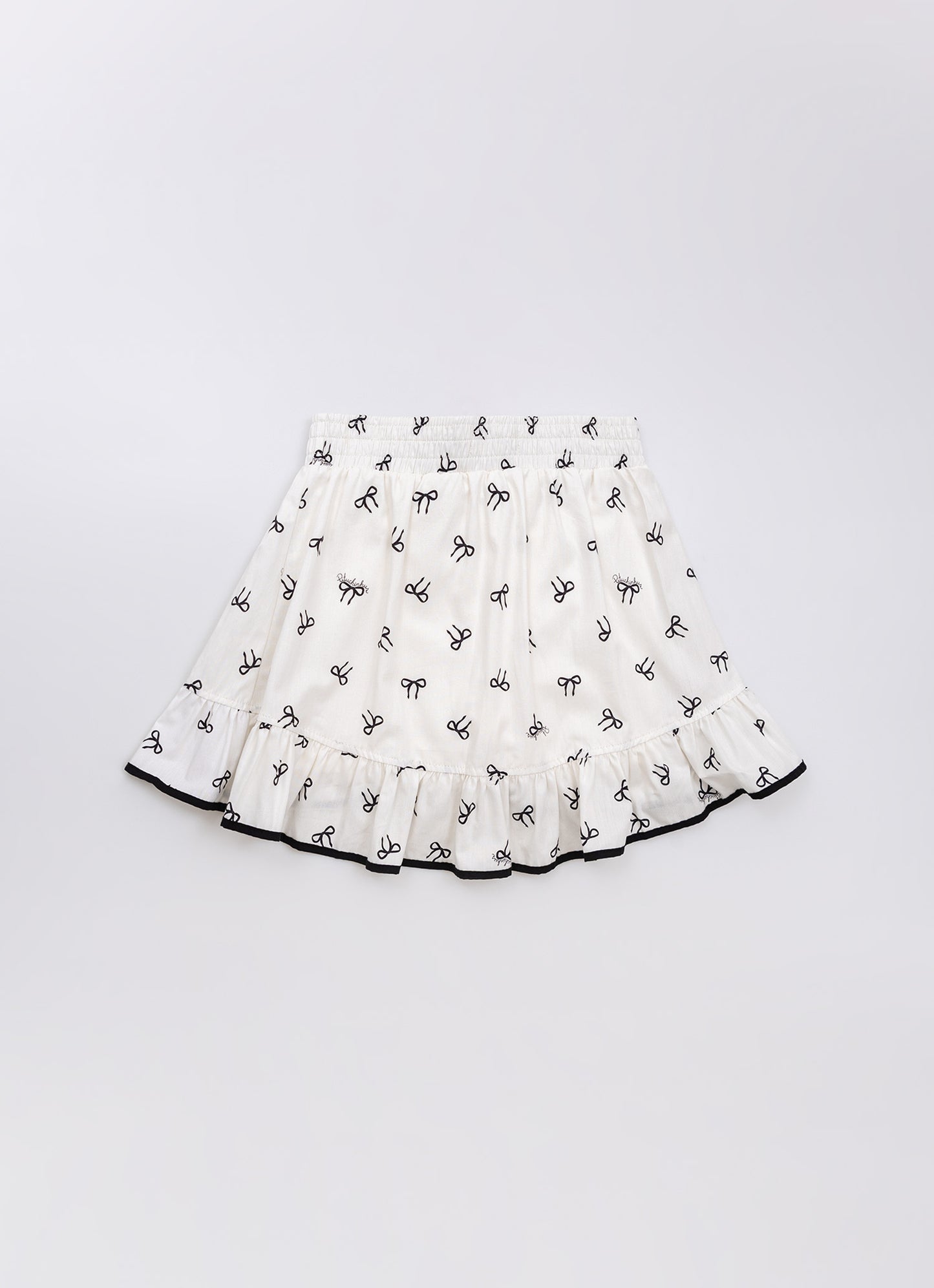 Saia Short Babado Algodão Estampa Lacinhos